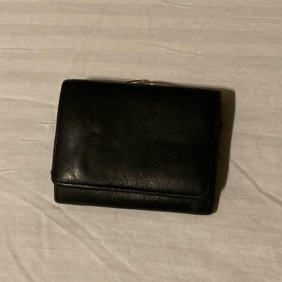 Vintage Black Leather Coin Purse Wallet - Picture 2 of 11